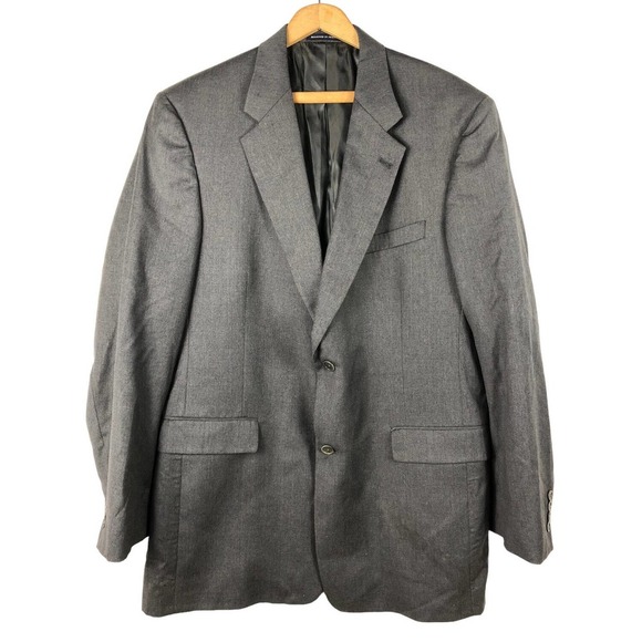 Loro Piana Blazer Suit Jacket Mens 44L Gray 2 Button Mens Daniel Cremieux Coat - Picture 1 of 8